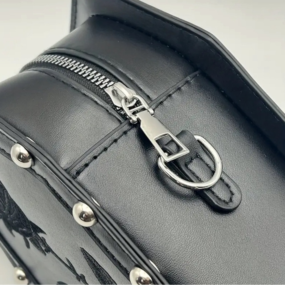 Gothic Rose Coffin Crossbody Mini Bag - Picture 6 of 8